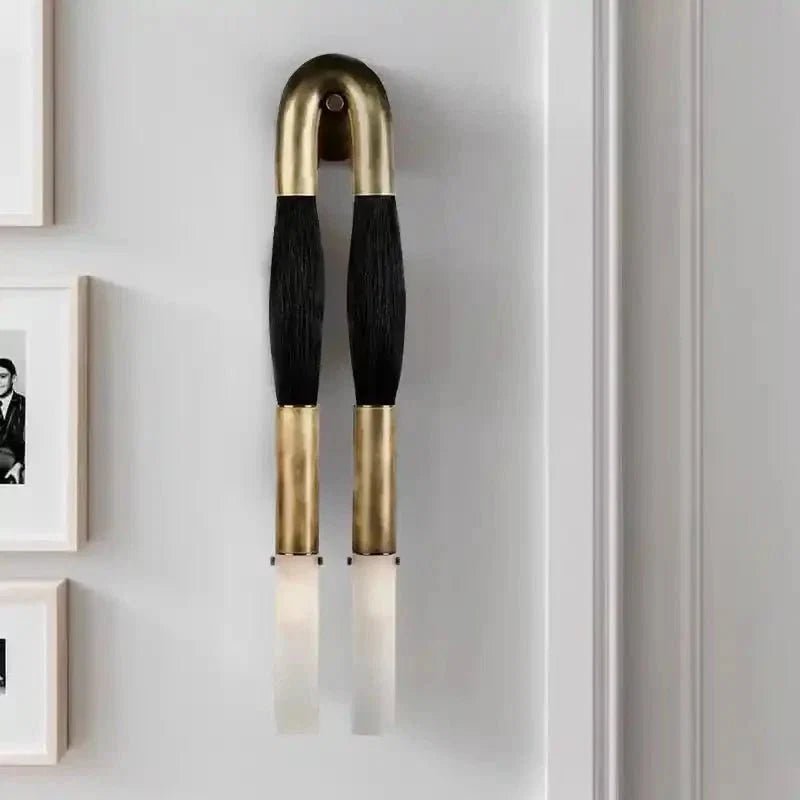 Double Head Antonia Horsehair Sconce - Zelno Lighting