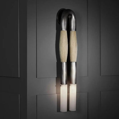 Double Head Antonia Horsehair Sconce - Zelno Lighting