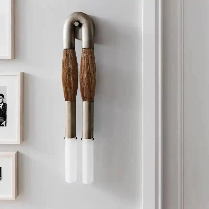 Double Head Antonia Horsehair Sconce - Zelno Lighting