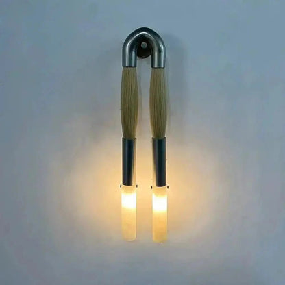 Double Head Antonia Horsehair Sconce - Zelno Lighting