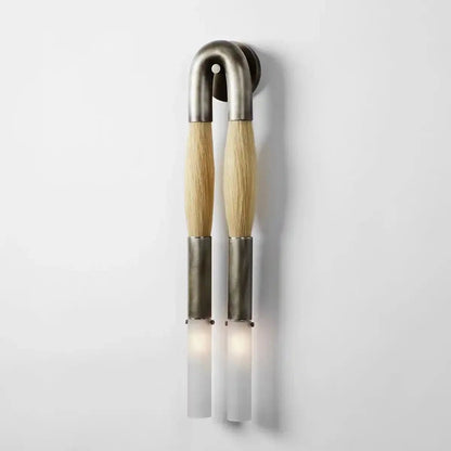 Double Head Antonia Horsehair Sconce - Zelno Lighting