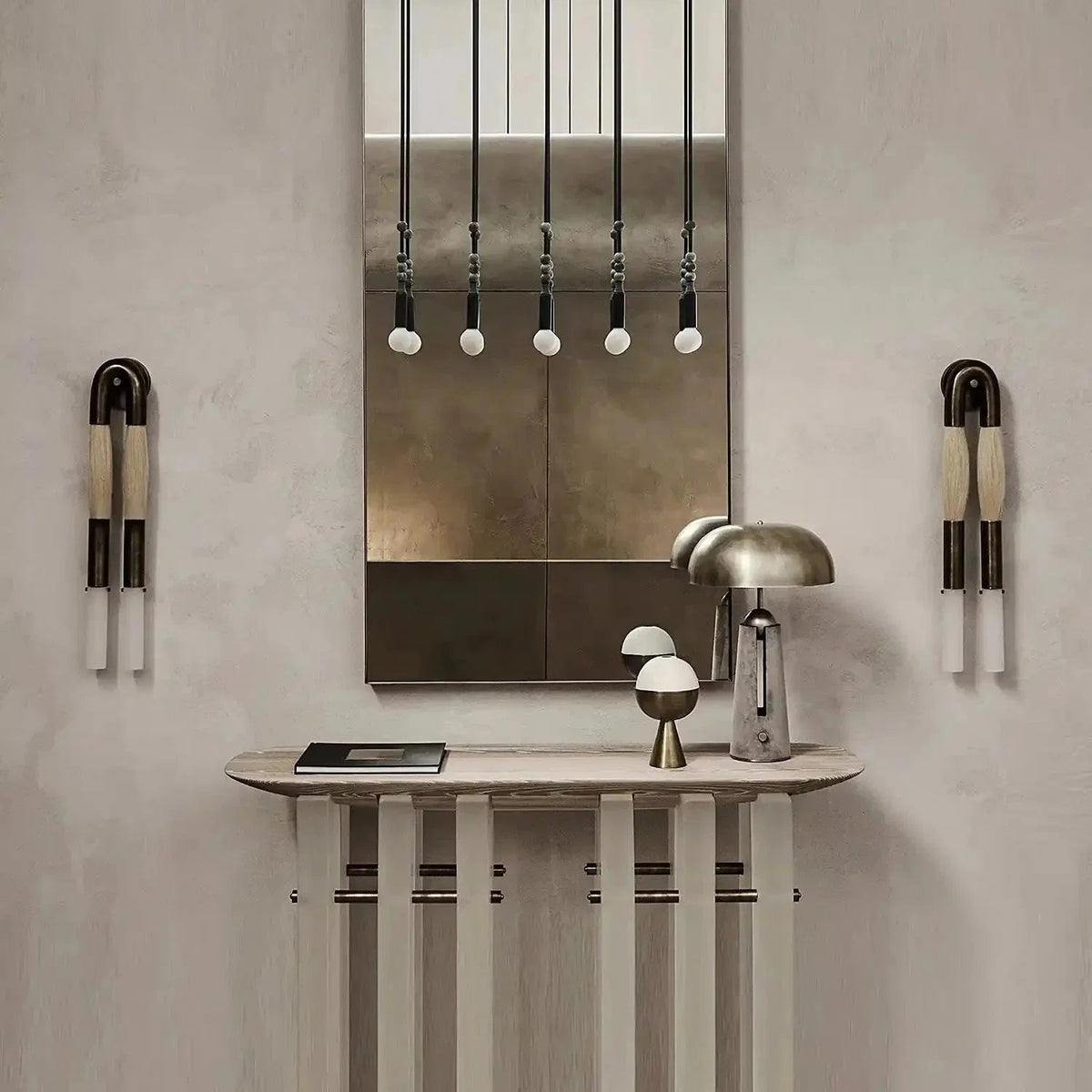 Double Head Antonia Horsehair Sconce - Zelno Lighting