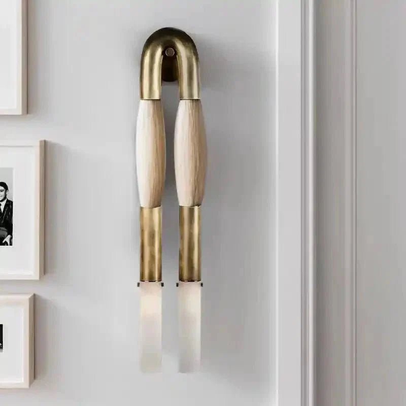 Double Head Antonia Horsehair Sconce - Zelno Lighting