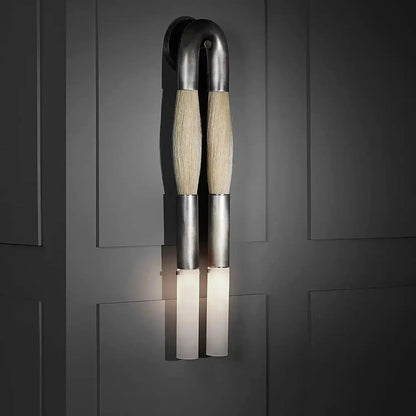 Double Head Antonia Horsehair Sconce - Zelno Lighting