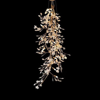 Drooping Ceramic Ginkgo Leaf Chandelier - Zelno Lighting