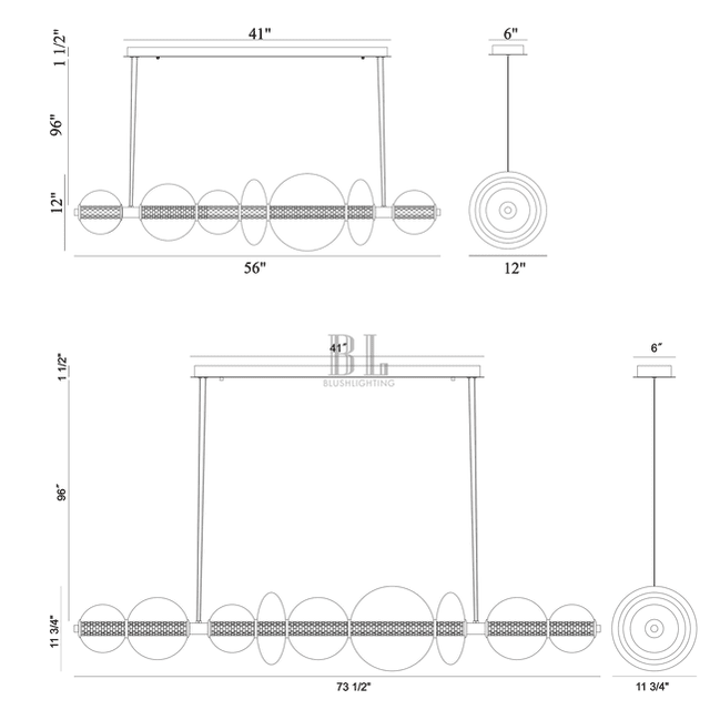 Echelon Linear Chandelier - Zelno Lighting