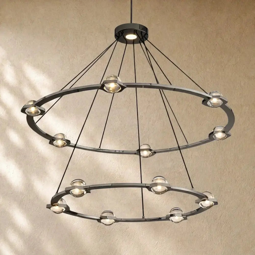 Ecletant Two-Tier Round Chandelier - Zelno