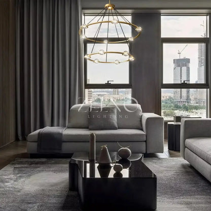 Ecletant Two-Tier Round Chandelier - Zelno