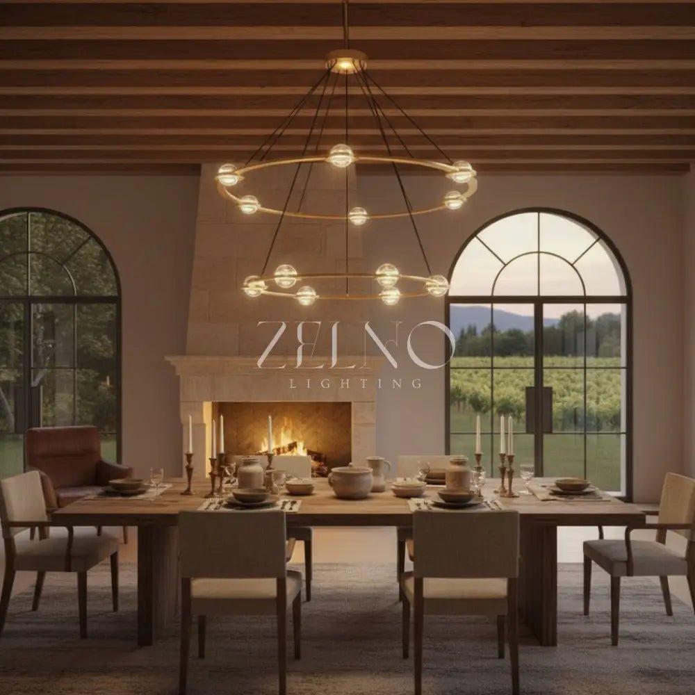 Ecletant Two-Tier Round Chandelier - Zelno
