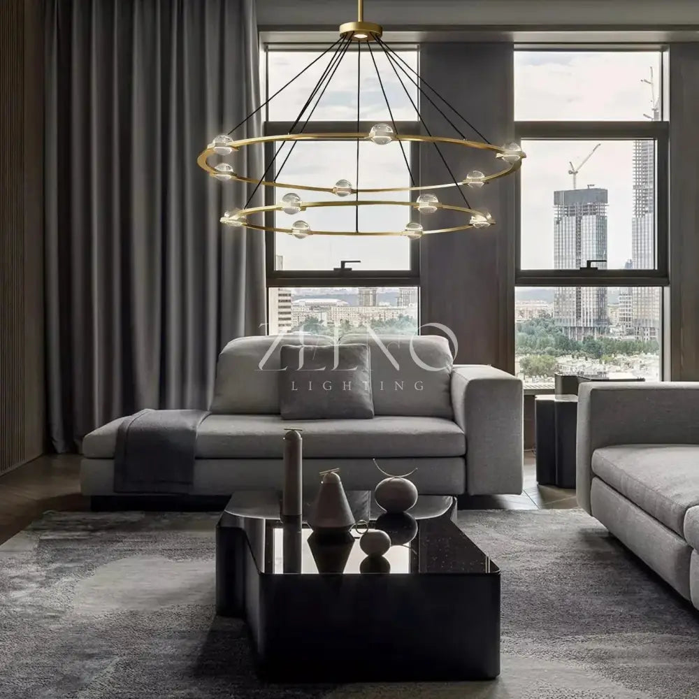 Ecletant Two-Tier Round Chandelier - Zelno