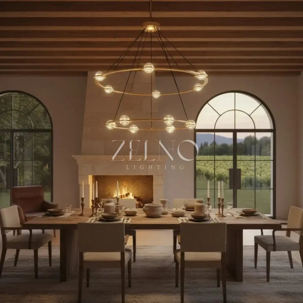 Ecletant Two-Tier Round Chandelier - Zelno