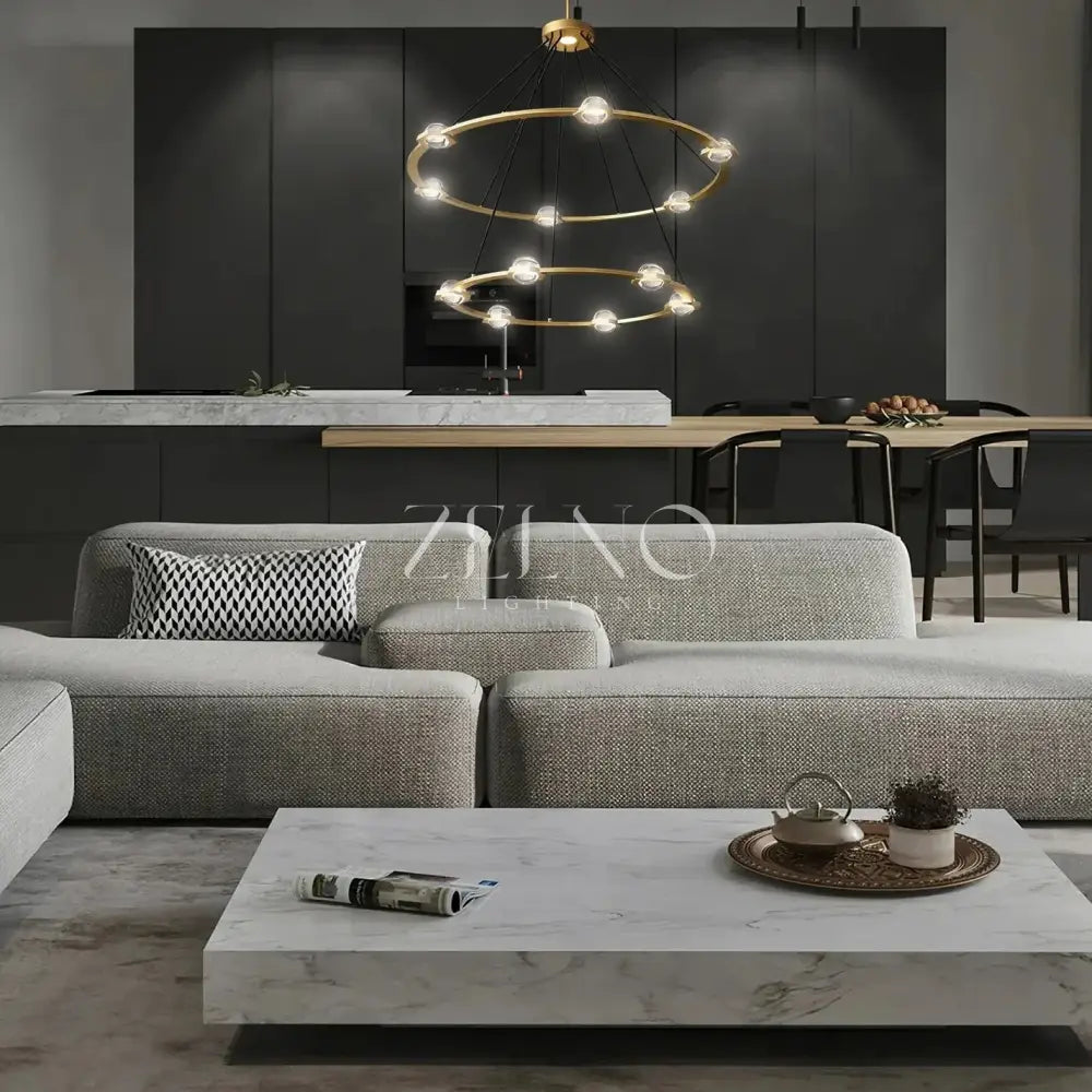 Ecletant Two-Tier Round Chandelier - Zelno