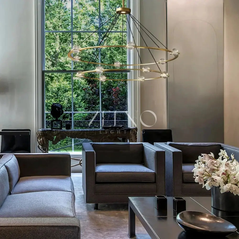 Ecletant Two-Tier Round Chandelier - Zelno
