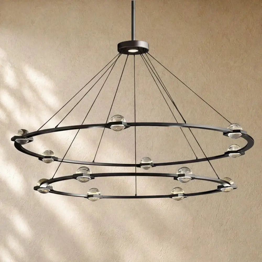 Ecletant Two-Tier Round Chandelier - Zelno