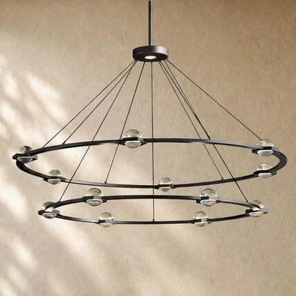 Ecletant Two-Tier Round Chandelier - Zelno