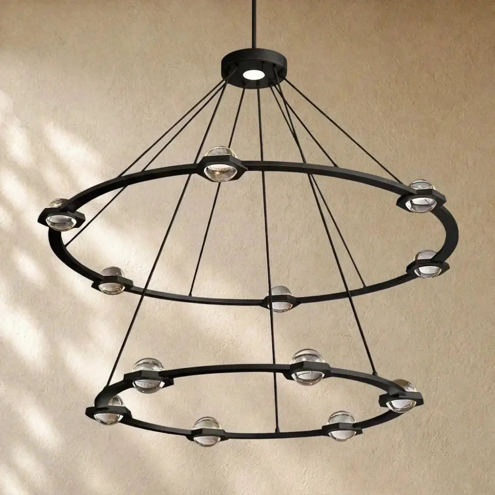 Ecletant Two-Tier Round Chandelier - Zelno