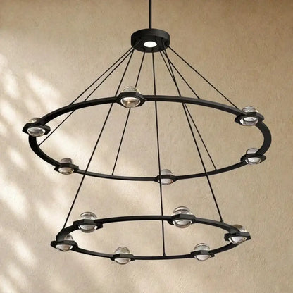 Ecletant Two-Tier Round Chandelier - Zelno