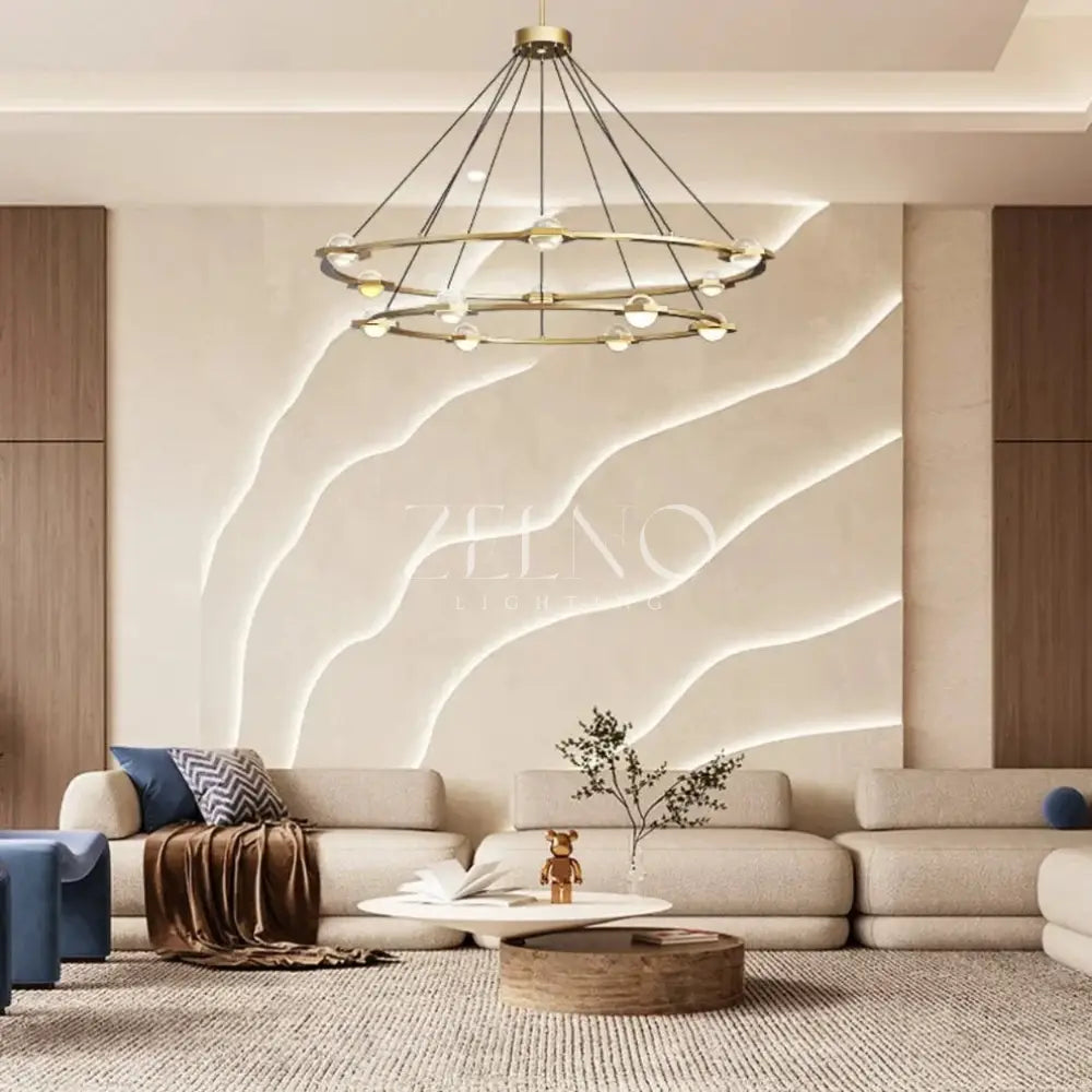 Ecletant Two-Tier Round Chandelier - Zelno