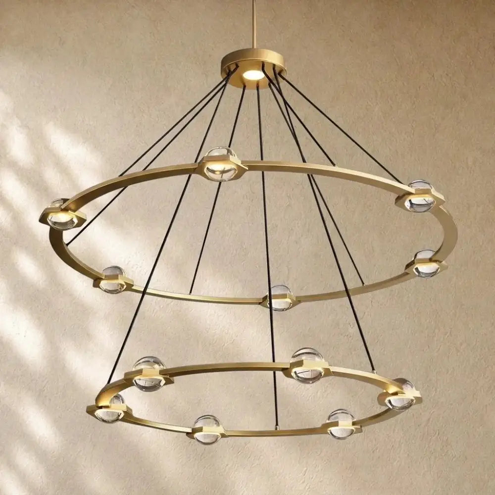 Ecletant Two-Tier Round Chandelier - Zelno