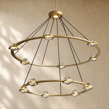 Ecletant Two-Tier Round Chandelier - Zelno