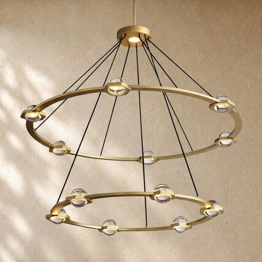 Ecletant Two-Tier Round Chandelier - Zelno