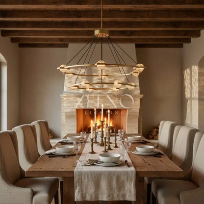 Ecletant Two-Tier Round Chandelier - Zelno