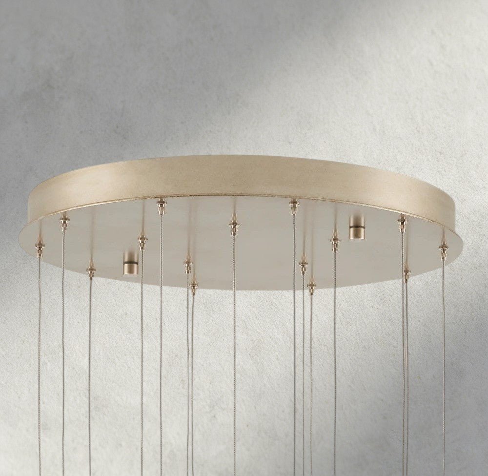 Edda Round Glass Chandelier 23", 35" - Zelno