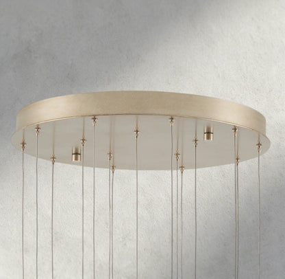 Edda Round Glass Chandelier 23", 35" - Zelno