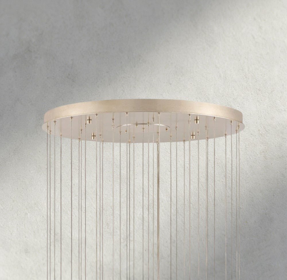 Edda Round Glass Chandelier 23", 35" - Zelno