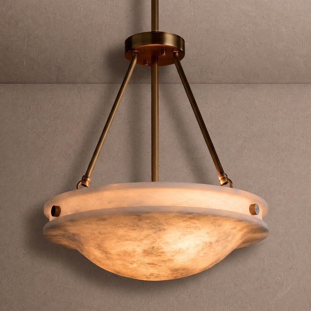 Edith Alabaster Stone Pendant Light - Zelno Lighting