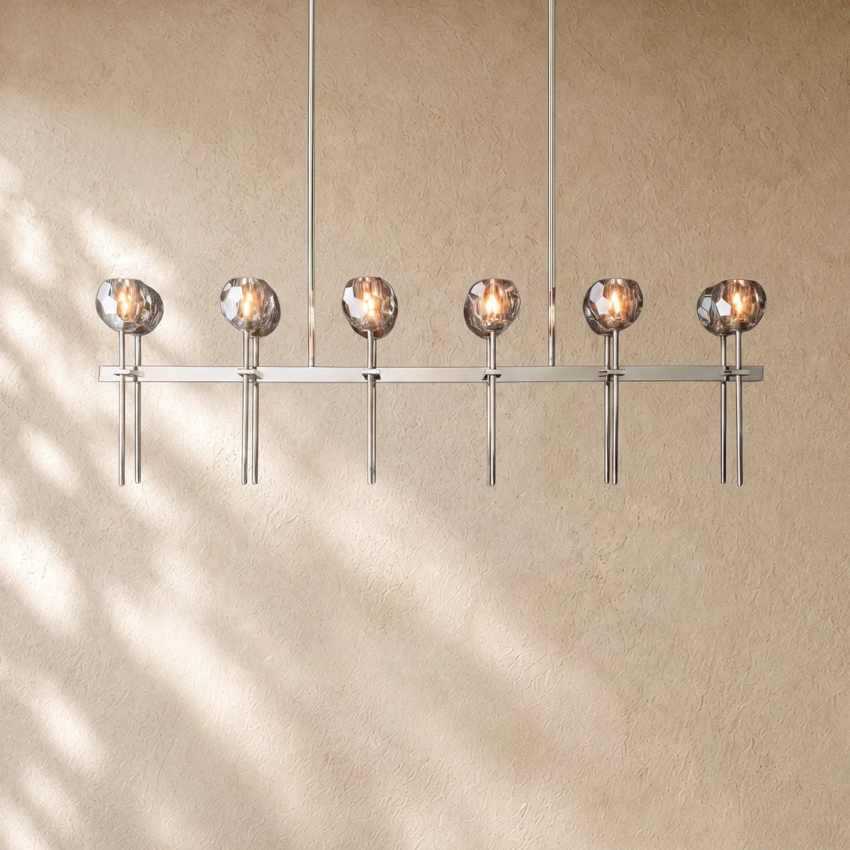 Boulee de Cristal Double Linear Chandelier 60"