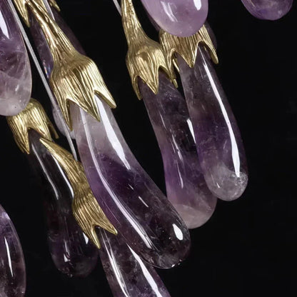 Eggplant-shaped Chandelier Purple Color - Zelno Lighting