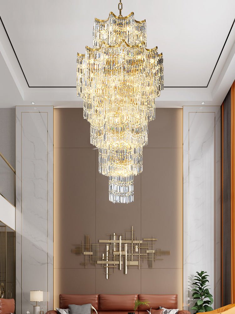 Elegant Crystal Chandelier for Duplex Villas - Zelno