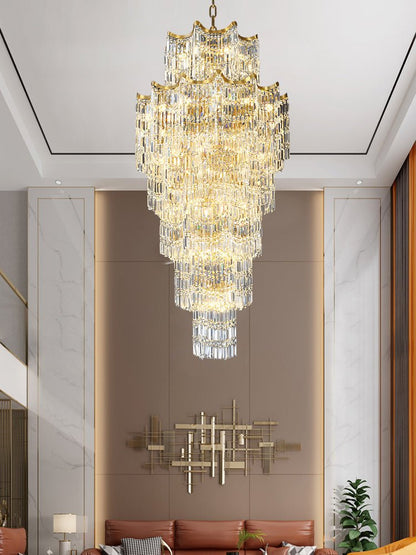 Elegant Crystal Chandelier for Duplex Villas - Zelno