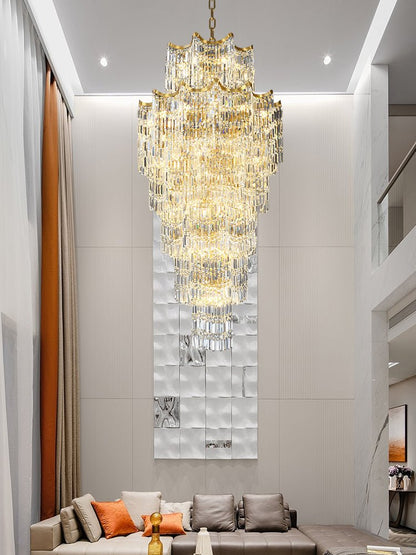 Elegant Crystal Chandelier for Duplex Villas - Zelno