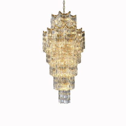 Elegant Crystal Chandelier for Duplex Villas - Zelno Lighting