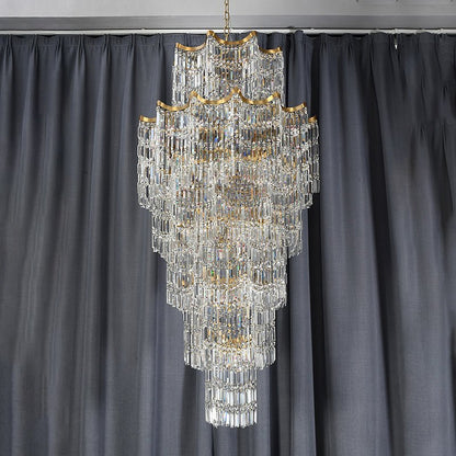 Elegant Crystal Chandelier for Duplex Villas - Zelno Lighting