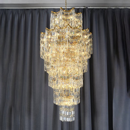 Elegant Crystal Chandelier for Duplex Villas - Zelno Lighting