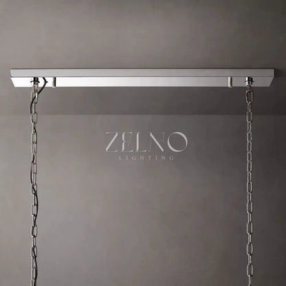 Ellington Alabaster Rectangular Chandelier 62" - Zelno