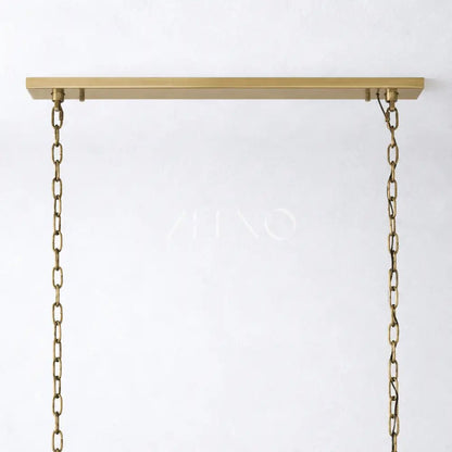 Ellington Alabaster Rectangular Chandelier 74" - Zelno
