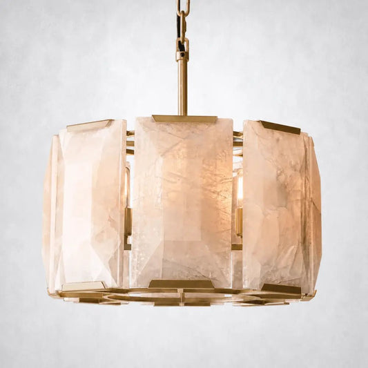 Ellington Alabaster Round Chandelier 19" - Zelno