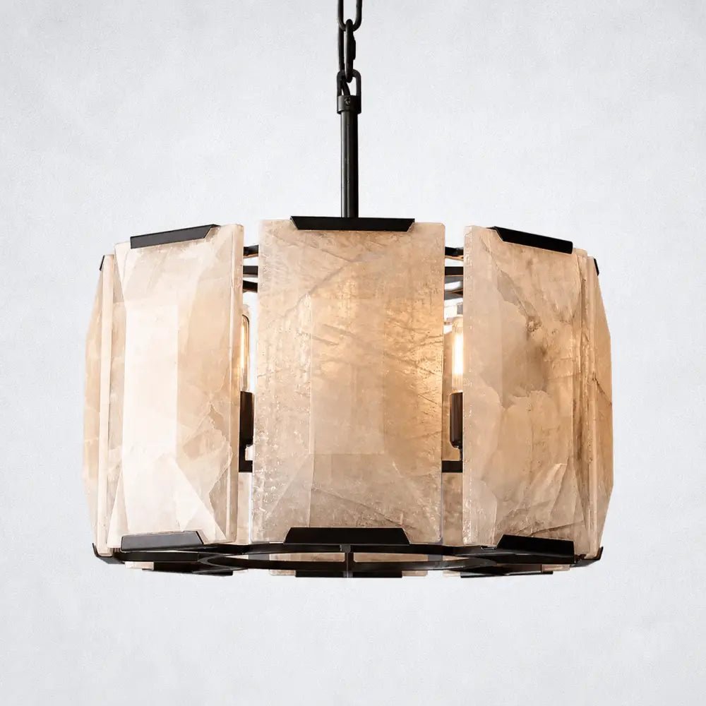 Ellington Alabaster Round Chandelier 19" - Zelno