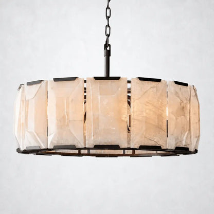 Ellington Alabaster Round Chandelier 31" - Zelno