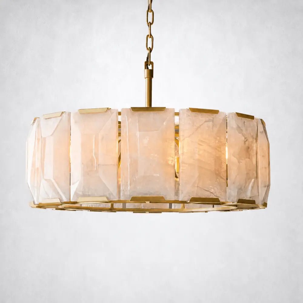 Ellington Alabaster Round Chandelier 31" - Zelno