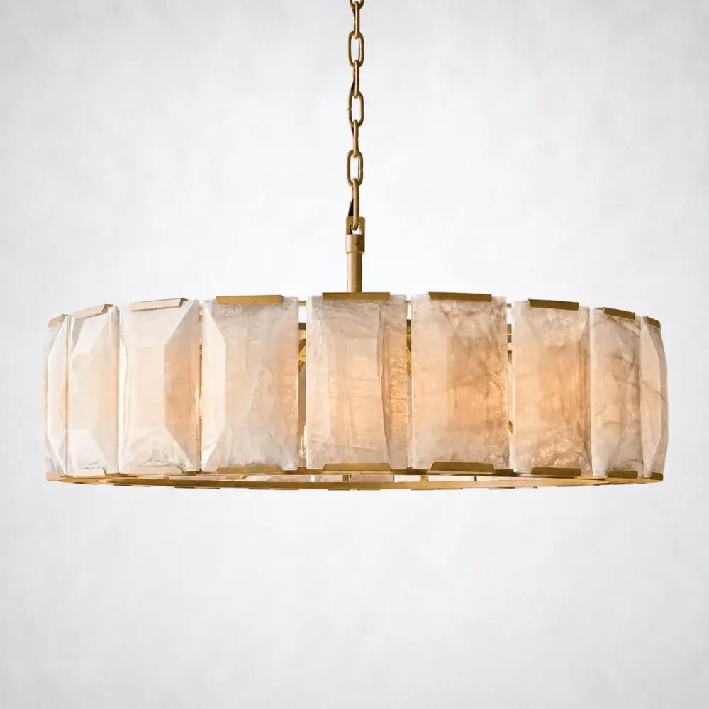 Ellington Alabaster Round Chandelier 43" - Zelno