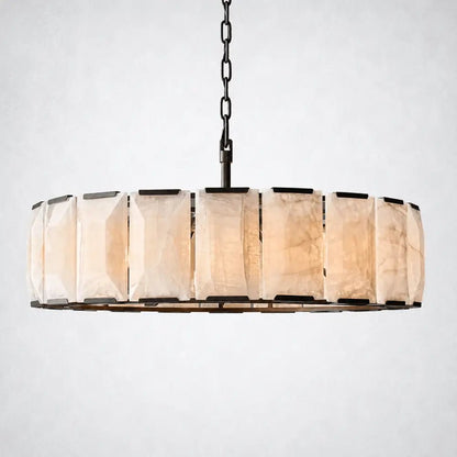 Ellington Alabaster Round Chandelier 43" - Zelno