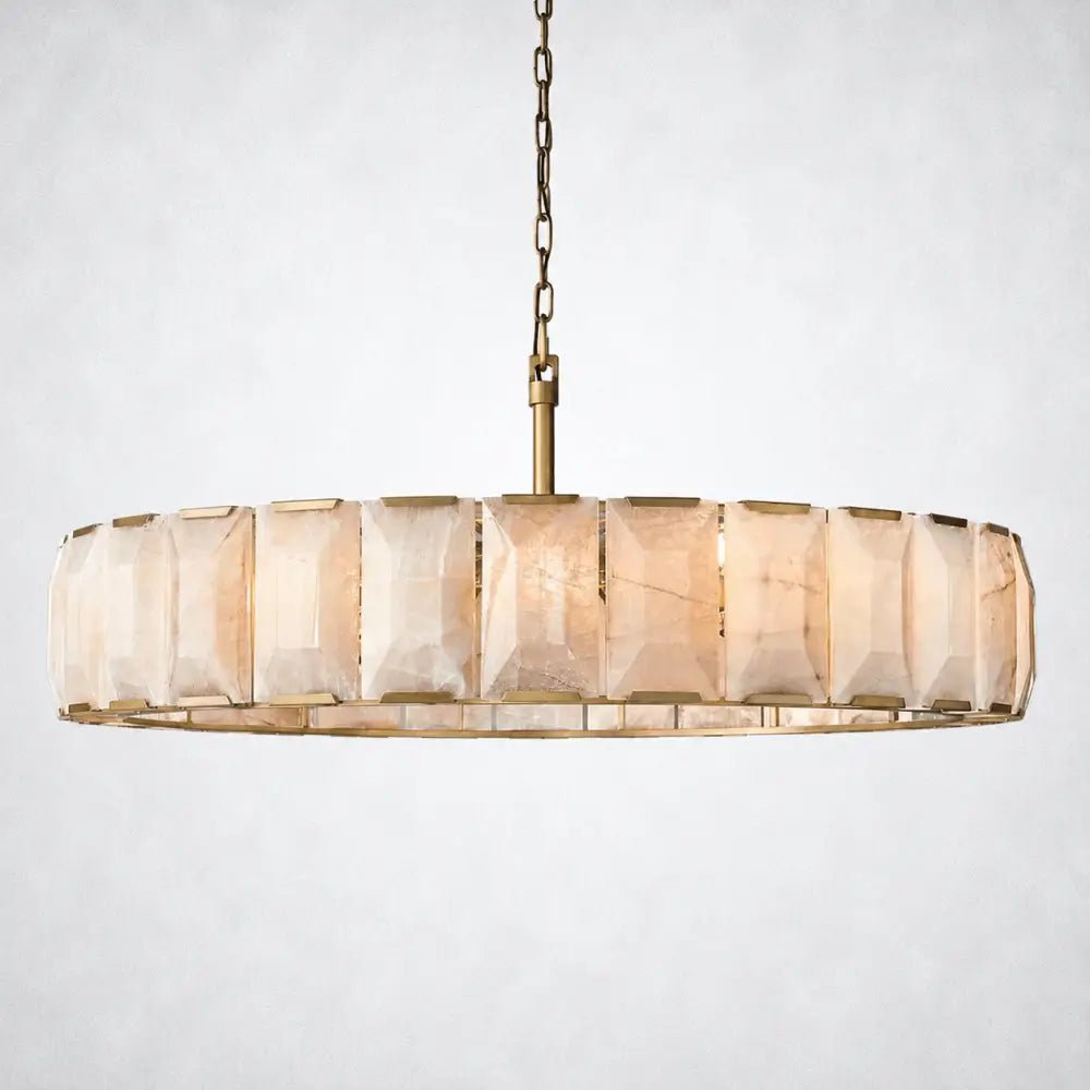 Ellington Alabaster Round Chandelier 60" - Zelno