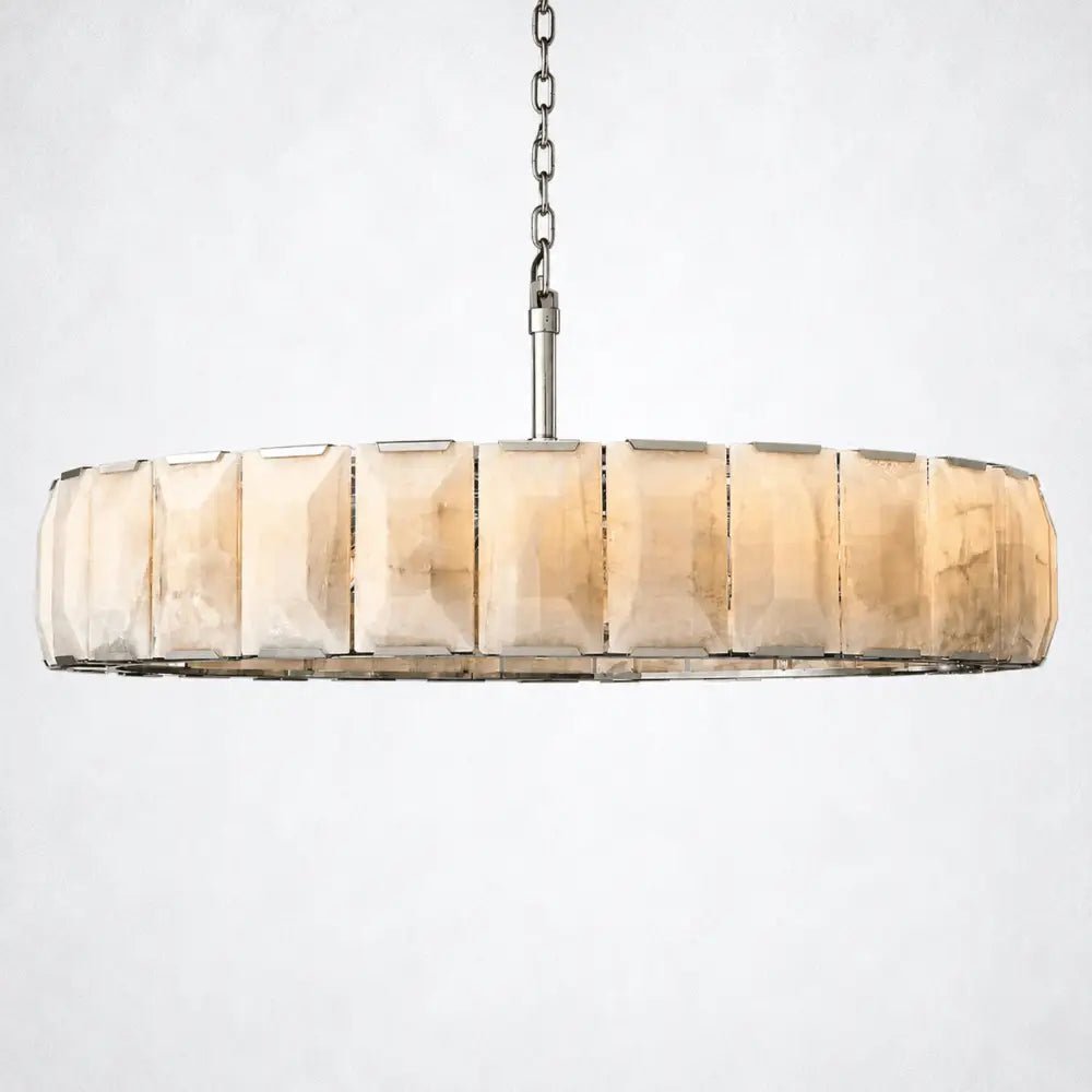 Ellington Alabaster Round Chandelier 60" - Zelno