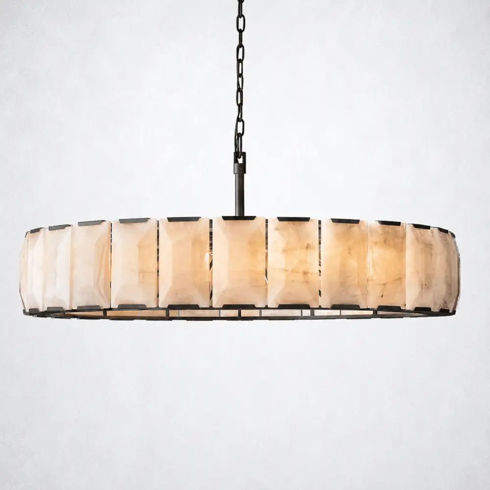 Ellington Alabaster Round Chandelier 60" - Zelno