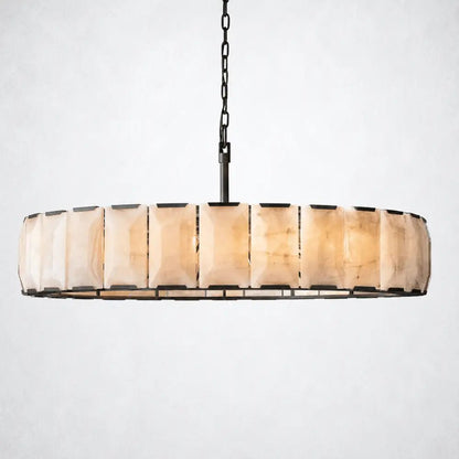 Ellington Alabaster Round Chandelier 60" - Zelno